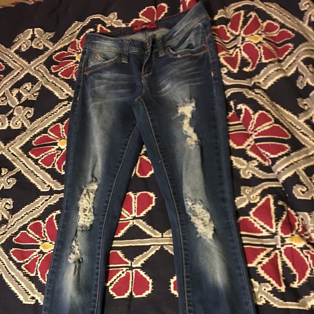 Juniors YMI Ripped Skinny Jeans